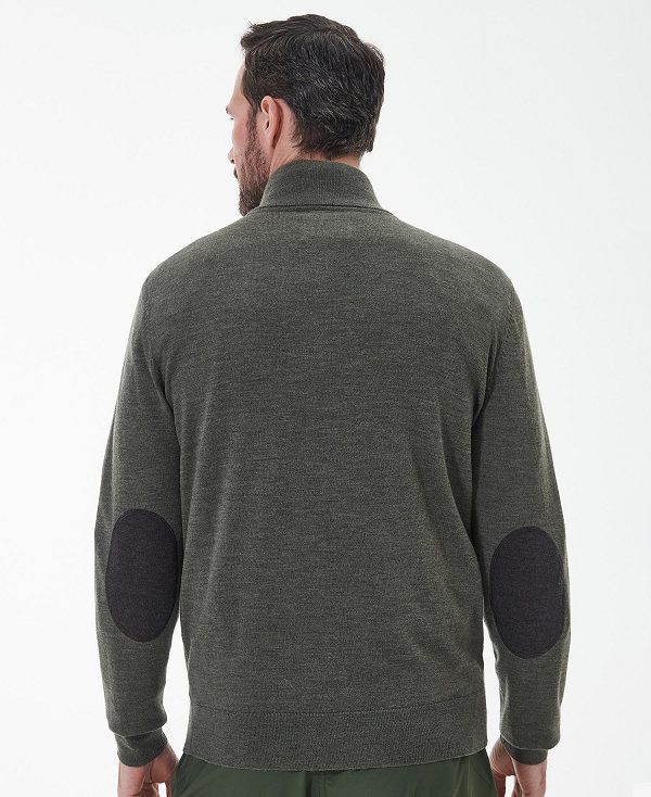 Barbour Loyton Merino Half Zip Sweatshirt γκρι | BABO88514