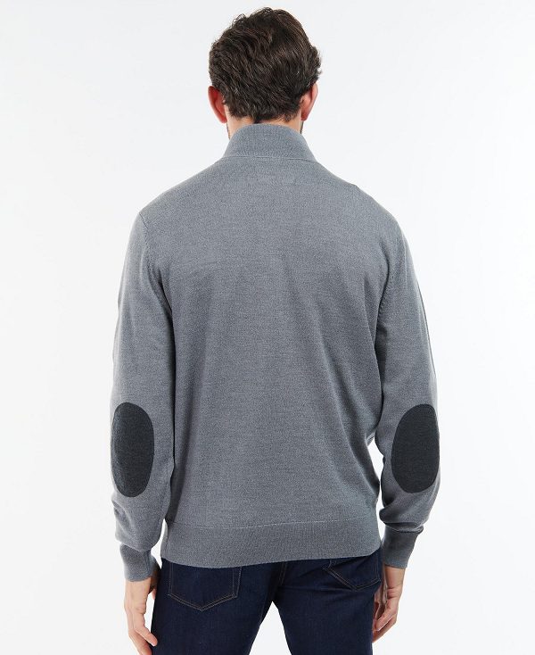 Barbour Loyton Merino Half Zip Sweatshirt γκρι | BABO88526