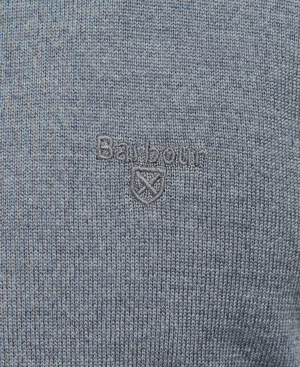Barbour Loyton Merino Half Zip Sweatshirt γκρι | BABO88526