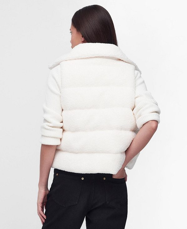 Barbour Maguire Fleece Gilet ασπρα | BABO89428