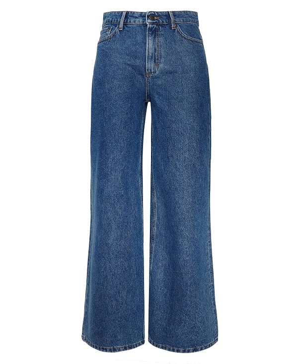 Barbour Maisie Wide-leg Jeans μπλε | BABO89843