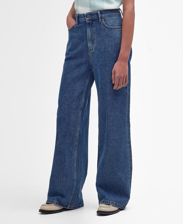 Barbour Maisie Wide-leg Jeans μπλε | BABO89843