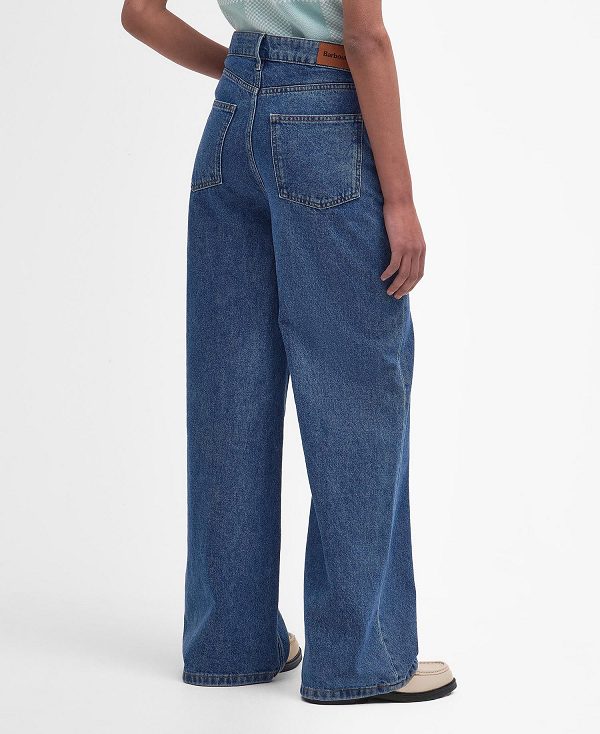 Barbour Maisie Wide-leg Jeans μπλε | BABO89843