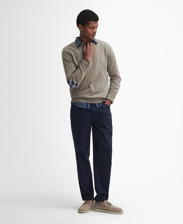Barbour Marlow Crew Neck Jumper Μπεζ | BABO88691