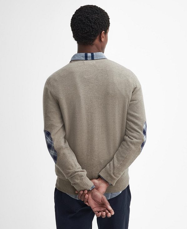 Barbour Marlow Crew Neck Jumper Μπεζ | BABO88691