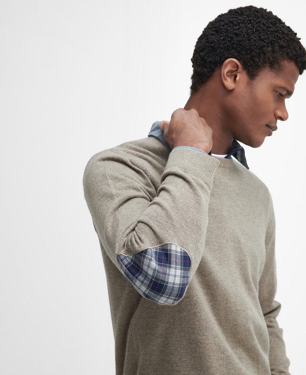 Barbour Marlow Crew Neck Jumper Μπεζ | BABO88691