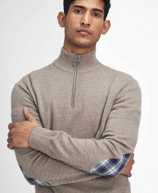 Barbour Marlow Half-zip Jumper Μπεζ | BABO88670