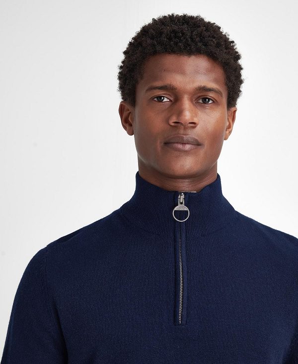 Barbour Marlow Half-zip Jumper σκουρο μπλε | BABO88672