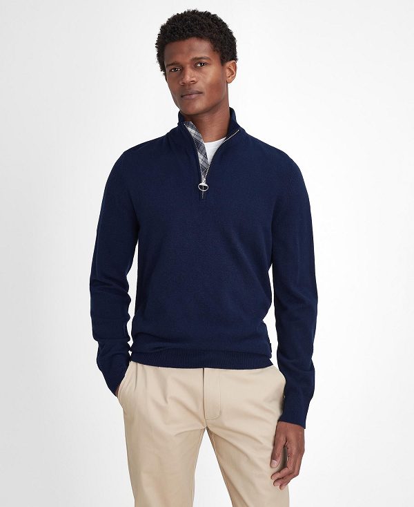 Barbour Marlow Half-zip Jumper σκουρο μπλε | BABO88672