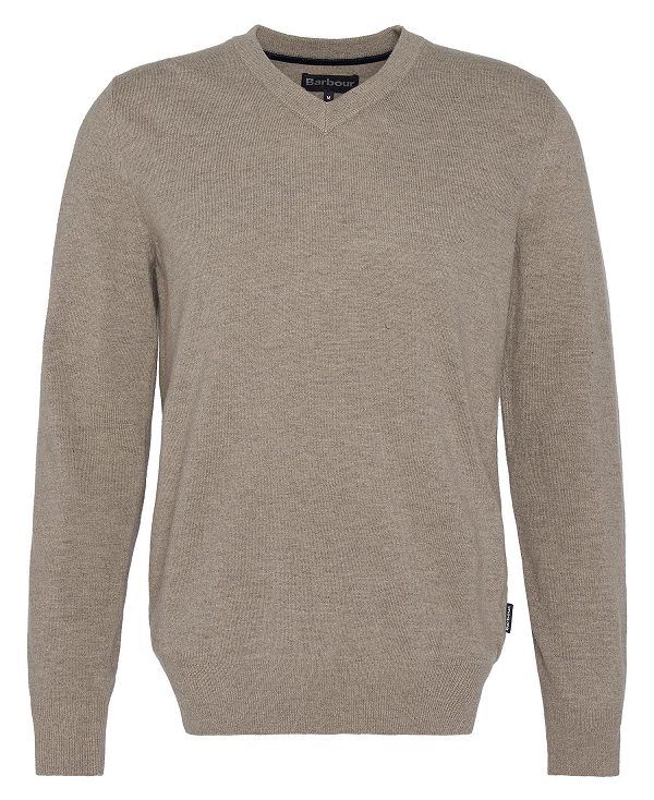 Barbour Marlow V-neck Jumper Μπεζ | BABO88677
