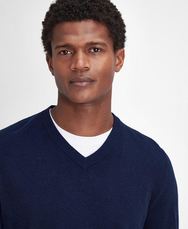 Barbour Marlow V-neck Jumper σκουρο μπλε | BABO88692