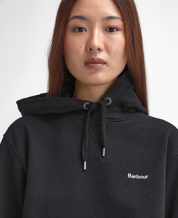 Barbour Marsden Oversized Hoodie μαυρα | BABO89807