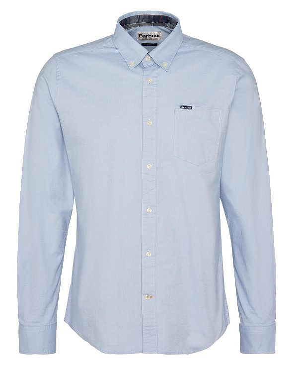 Barbour Marsden Tailored Long-sleeved Shirt μπλε | BABO87921