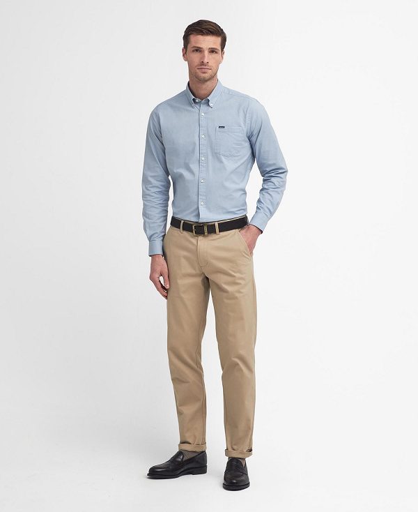 Barbour Marsden Tailored Long-sleeved Shirt μπλε | BABO87921