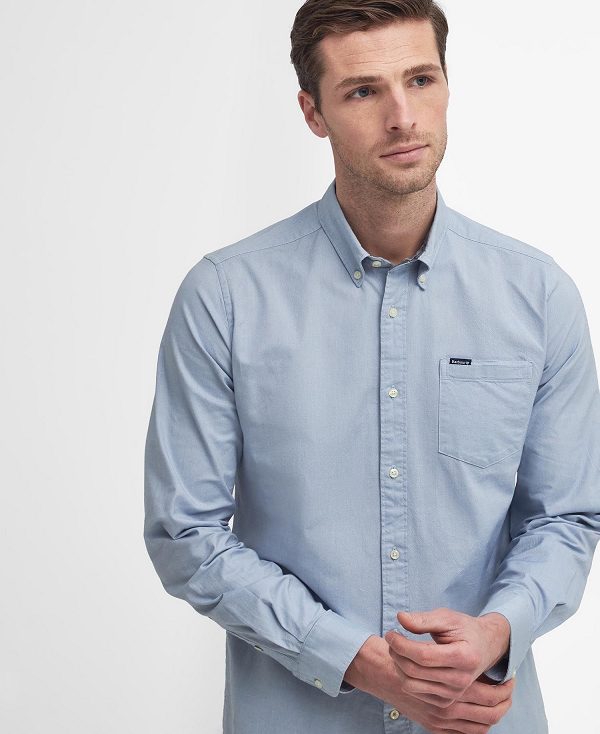 Barbour Marsden Tailored Long-sleeved Shirt μπλε | BABO87921