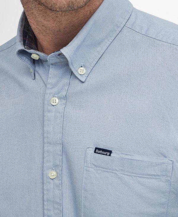 Barbour Marsden Tailored Long-sleeved Shirt μπλε | BABO87921