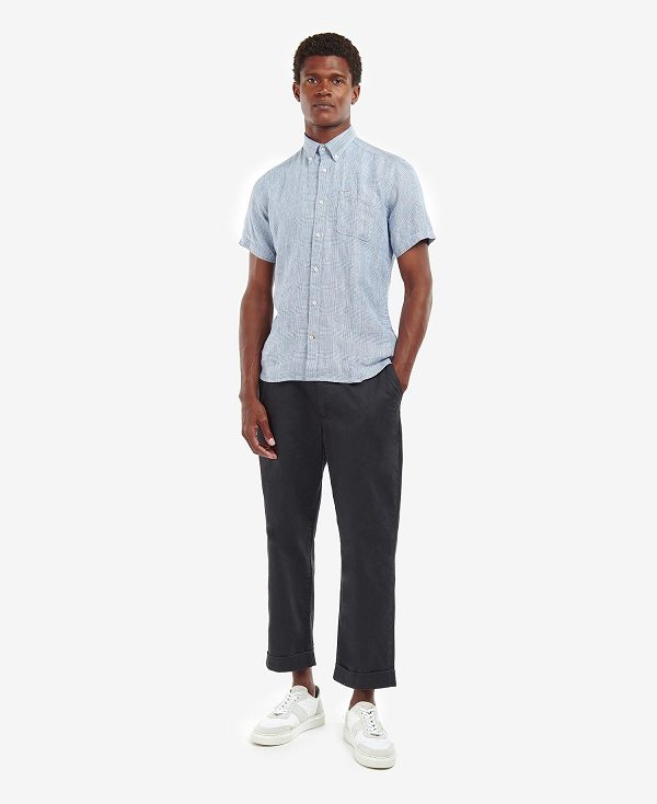 Barbour Marwood Tailored Shirt μπλε | BABO87625