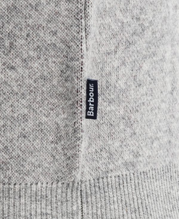 Barbour Medlock Intarsia Crew Neck Jumper γκρι | BABO88690