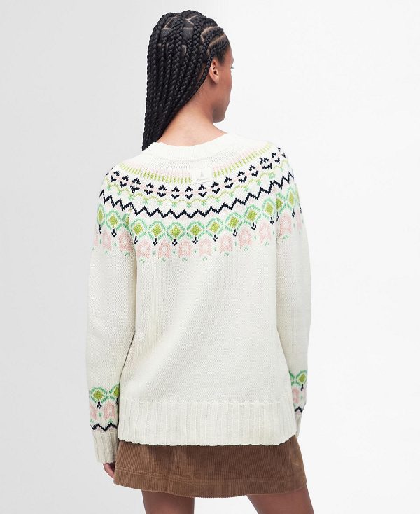 Barbour Melville Knitted Jumper ασπρα | BABO89673