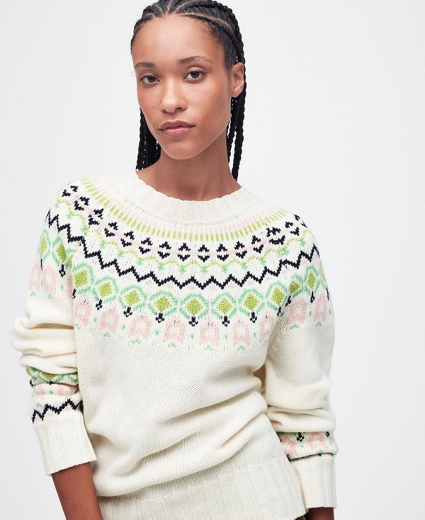 Barbour Melville Knitted Jumper ασπρα | BABO89673