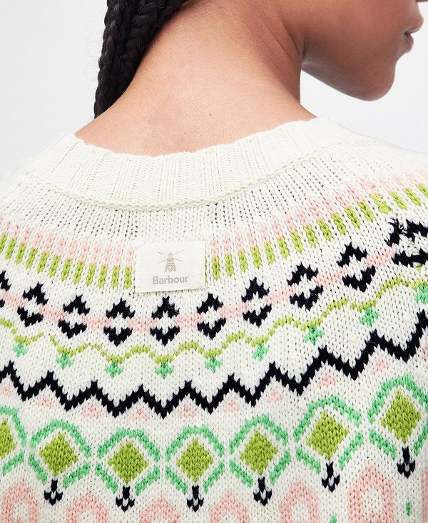 Barbour Melville Knitted Jumper ασπρα | BABO89673