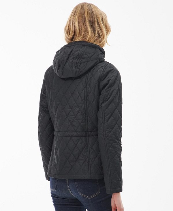 Barbour Millfire Quilted Jacket μαυρα | BABO89324