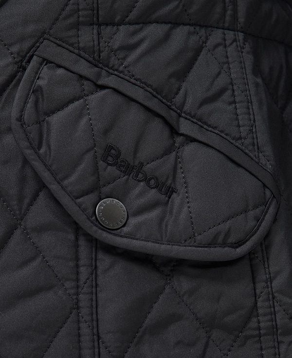 Barbour Millfire Quilted Jacket μαυρα | BABO89324