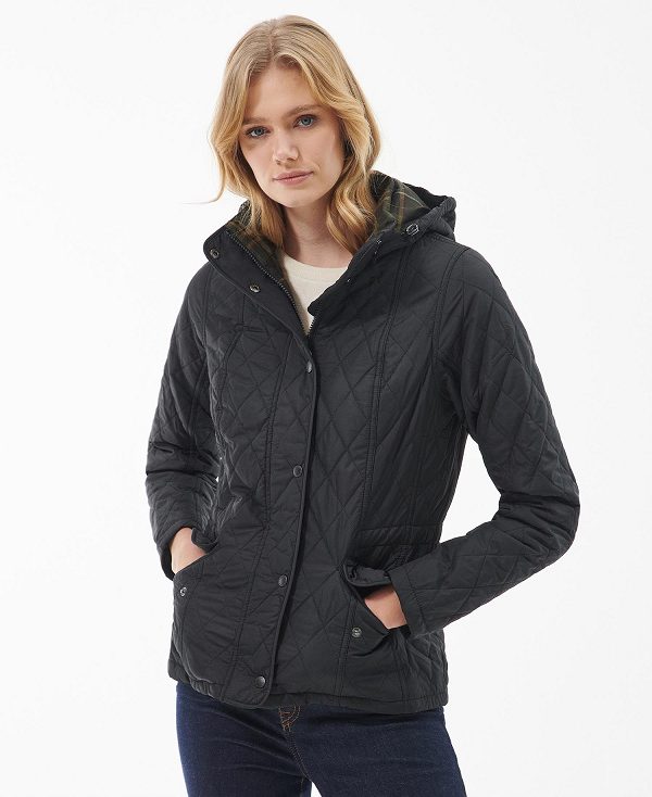 Barbour Millfire Quilted Jacket μαυρα | BABO89324