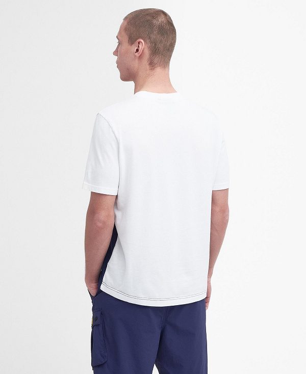 Barbour Mondrian Colour-blocked T-shirt ασπρα | BABO88368