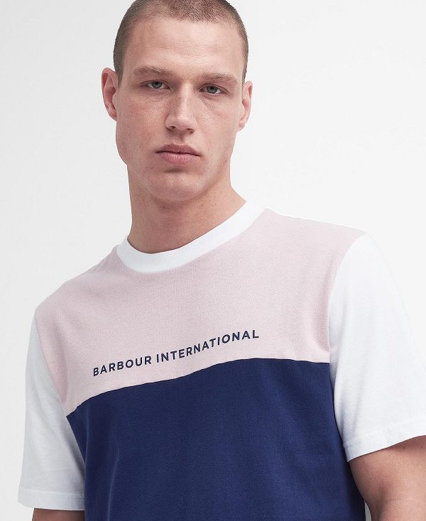 Barbour Mondrian Colour-blocked T-shirt ασπρα | BABO88368