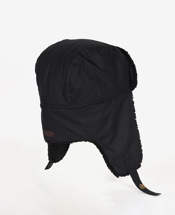 Barbour Morar Wax Trapper Hat μαυρα | BABO89030