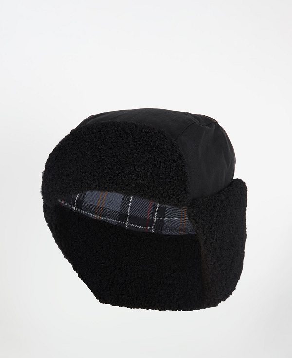 Barbour Morar Wax Trapper Hat μαυρα | BABO89030