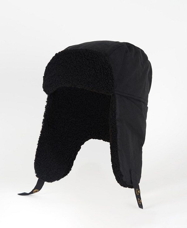 Barbour Morar Wax Trapper Hat μαυρα | BABO89030
