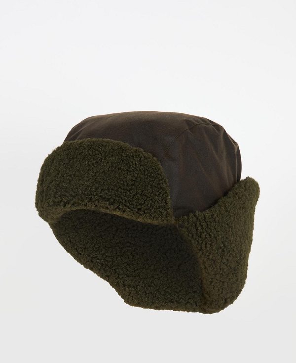Barbour Morar Wax Trapper Hat Ελιά | BABO89048