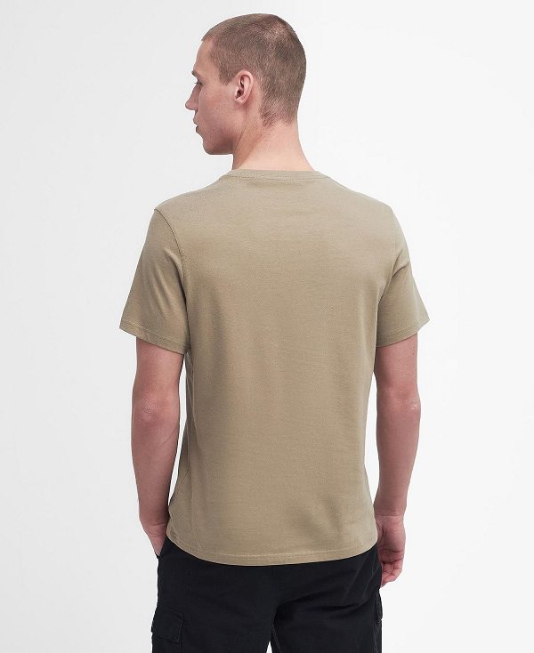 Barbour Motored T-shirt Χακί | BABO88329