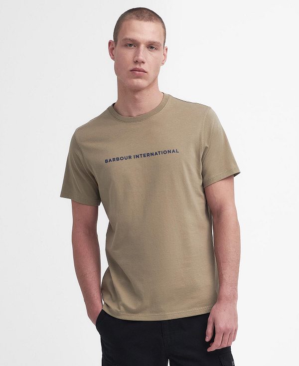 Barbour Motored T-shirt Χακί | BABO88329