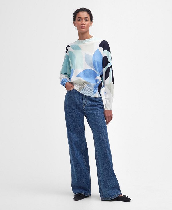 Barbour Nadia Floral Crew Neck Jumper Πολύχρωμο | BABO89698
