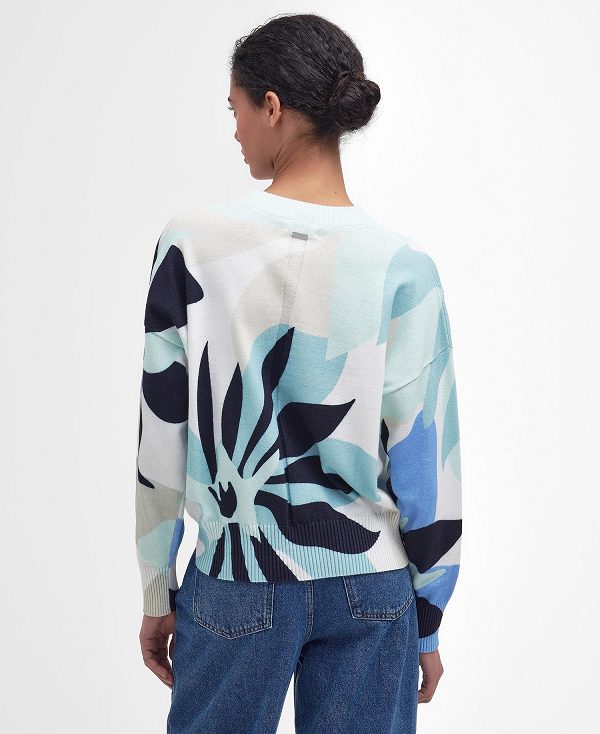 Barbour Nadia Floral Crew Neck Jumper Πολύχρωμο | BABO89698