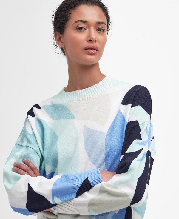Barbour Nadia Floral Crew Neck Jumper Πολύχρωμο | BABO89698