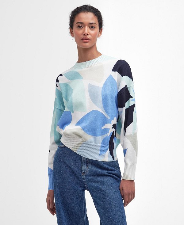 Barbour Nadia Floral Crew Neck Jumper Πολύχρωμο | BABO89698