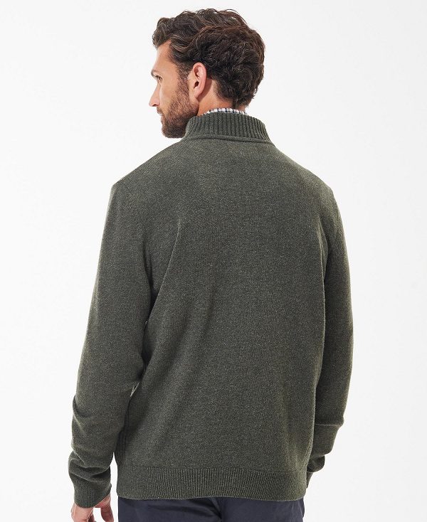 Barbour Nelson Essential Full-zip Jumper πρασινο | BABO88533