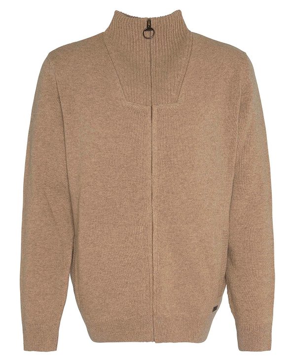 Barbour Nelson Essential Full-zip Jumper Μπεζ | BABO88667