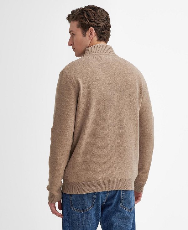 Barbour Nelson Essential Full-zip Jumper Μπεζ | BABO88667