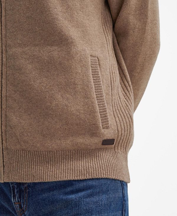 Barbour Nelson Essential Full-zip Jumper Μπεζ | BABO88667