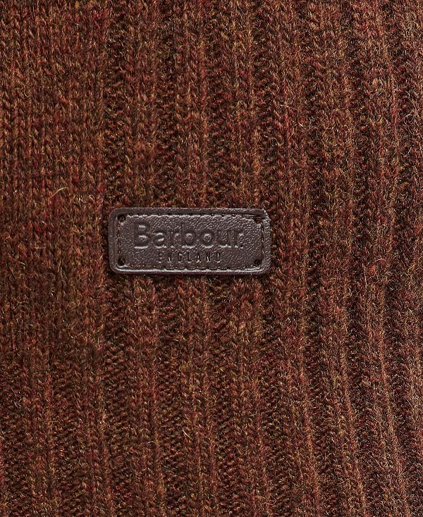 Barbour Nelson Essential Half-zip Jumper καφε | BABO88556