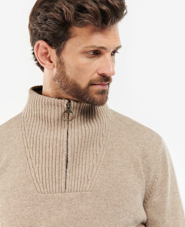 Barbour Nelson Essential Half-zip Jumper γκρι | BABO88557