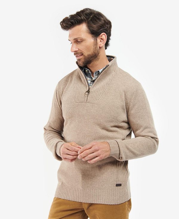Barbour Nelson Essential Half-zip Jumper γκρι | BABO88557