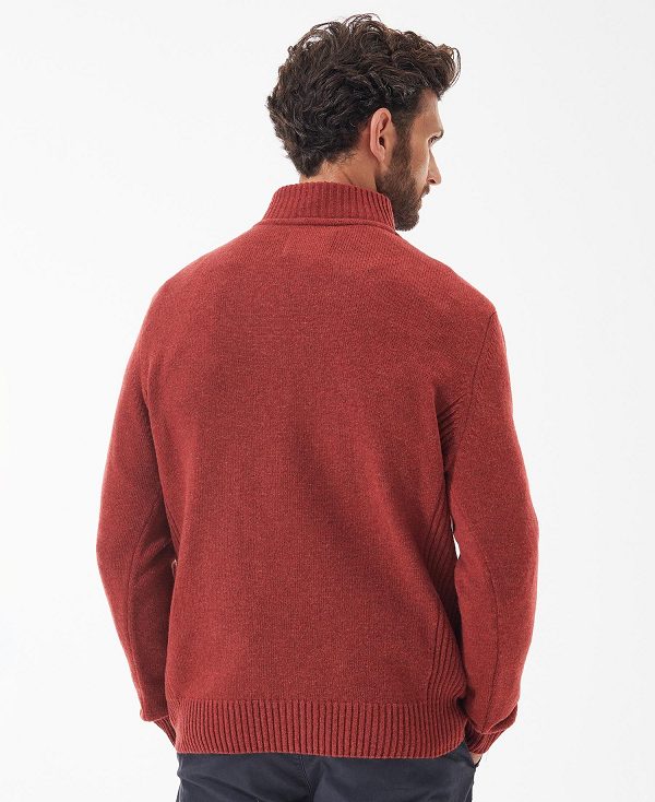 Barbour Nelson Essential Half-zip Jumper κοκκινα | BABO88559