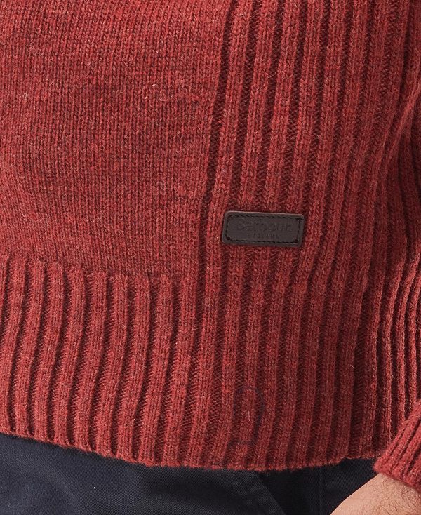 Barbour Nelson Essential Half-zip Jumper κοκκινα | BABO88559