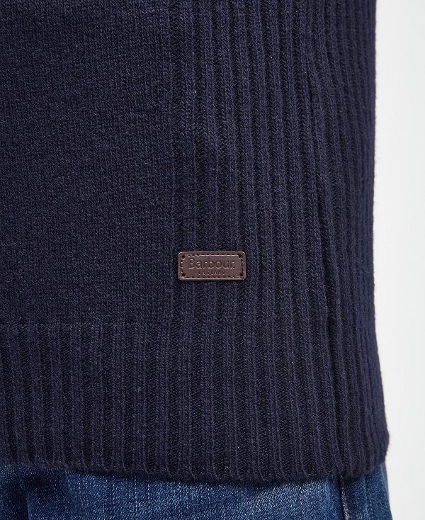 Barbour Nelson Essential Half-zip Jumper σκουρο μπλε | BABO88572